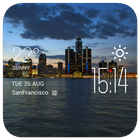 Detroit weather widget/clock-icoon