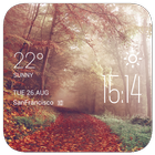 Forest autumn weather widget icône