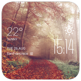 Forest autumn weather widget icon