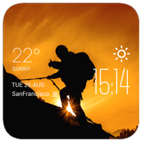 f2v2 hiking1 weather widget/clockq1w1 icon