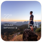 hiking weather widget/clock icon