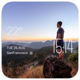 hiking weather widget/clock أيقونة