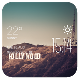 Hollywood weather widget/clock