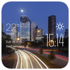 ikon Houston weather widget/clock
