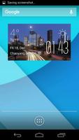 Houston weather widget/clock poster