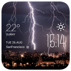 Lightning weather widget/clock icon