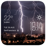 ikon Lightning weather widget/clock