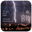 Lightning weather widget/clock