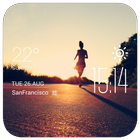 marathon weather widget/clock أيقونة