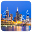 Melbourne weather widget/clock