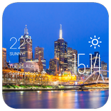 Melbourne weather widget/clock icon