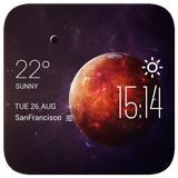 ikon Mercury weather widget/clock