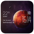 Mercury weather widget/clock أيقونة