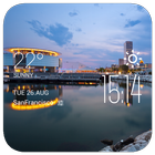 ikon Miami weather widget/clock