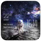 ikon Moon1 weather widget/clock