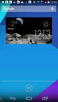 Moon2 weather widget/clock plakat