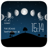 Moon eclipse2 weather widget آئیکن