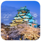 Osaka weather widget/clock icône