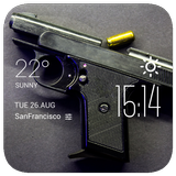 pistol weather widget/clock icône