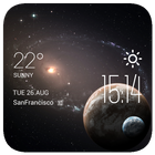 ikon Pluto weather widget/clock