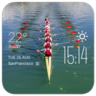 rowing weather widget/clock icône
