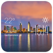 San Diego weather widget/clock