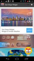 San Diego weather widget/clock captura de pantalla 2