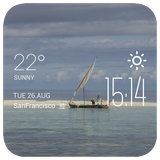 sailboat1 weather widget/clock أيقونة