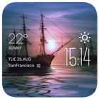 sailboat weather widget/clock 아이콘