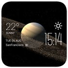 Saturn weather widget/clock-icoon