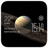 Saturn weather widget/clock simgesi