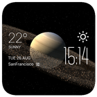 ikon Saturn weather widget/clock