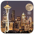 Seattle weather widget/clock-icoon