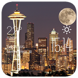 Seattle weather widget/clock icon