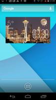 Seattle weather widget/clock penulis hantaran