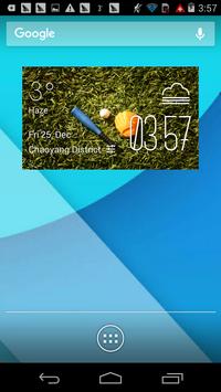 softball weather widget/clock poster