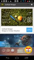 softball weather widget/clock syot layar 2