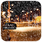 snowstorm weather widget/clock-icoon