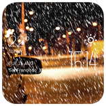 snowstorm weather widget/clock