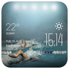 swimming1 weather widget/clock icono