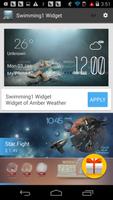 swimming1 weather widget/clock captura de pantalla 2