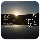 Sunrise temp weather widget biểu tượng