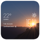 sunrise weather widget/clock icône