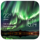 Aurora Weather & Clock Widget आइकन