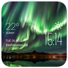 Aurora Weather & Clock Widget icono