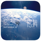 Earth weather widget/clock icon
