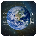 Earth in Universe Clock Widget-APK