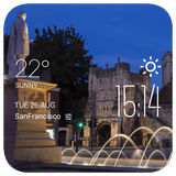 York weather widget/clock biểu tượng