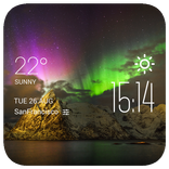 Aurora weather widget/clock