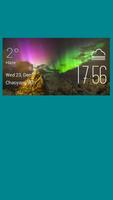 Aurora weather widget/clock Affiche